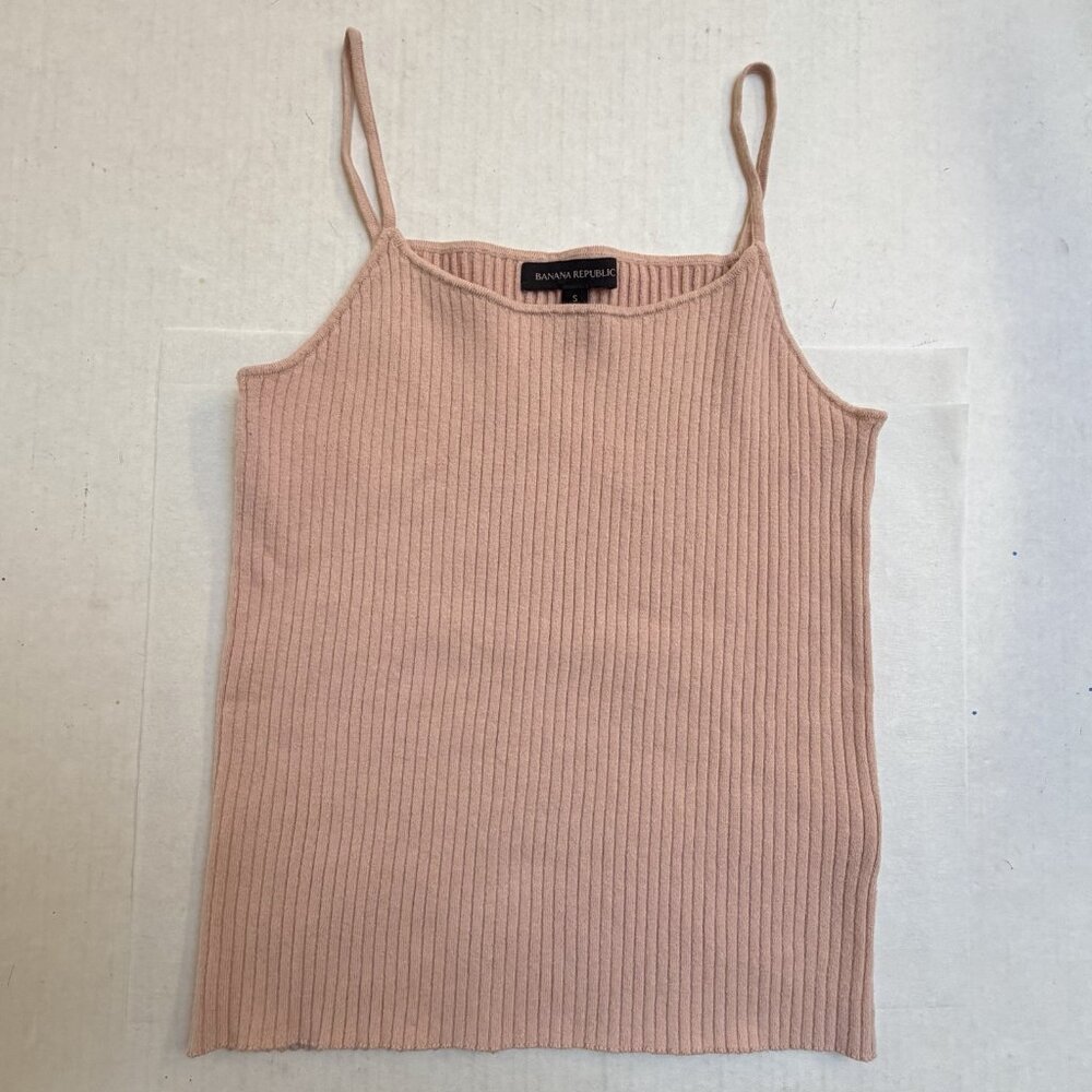 Banana Republic Cami Tank Top Womens Small Rib Y2K Fairy Blouse Party Minimal
